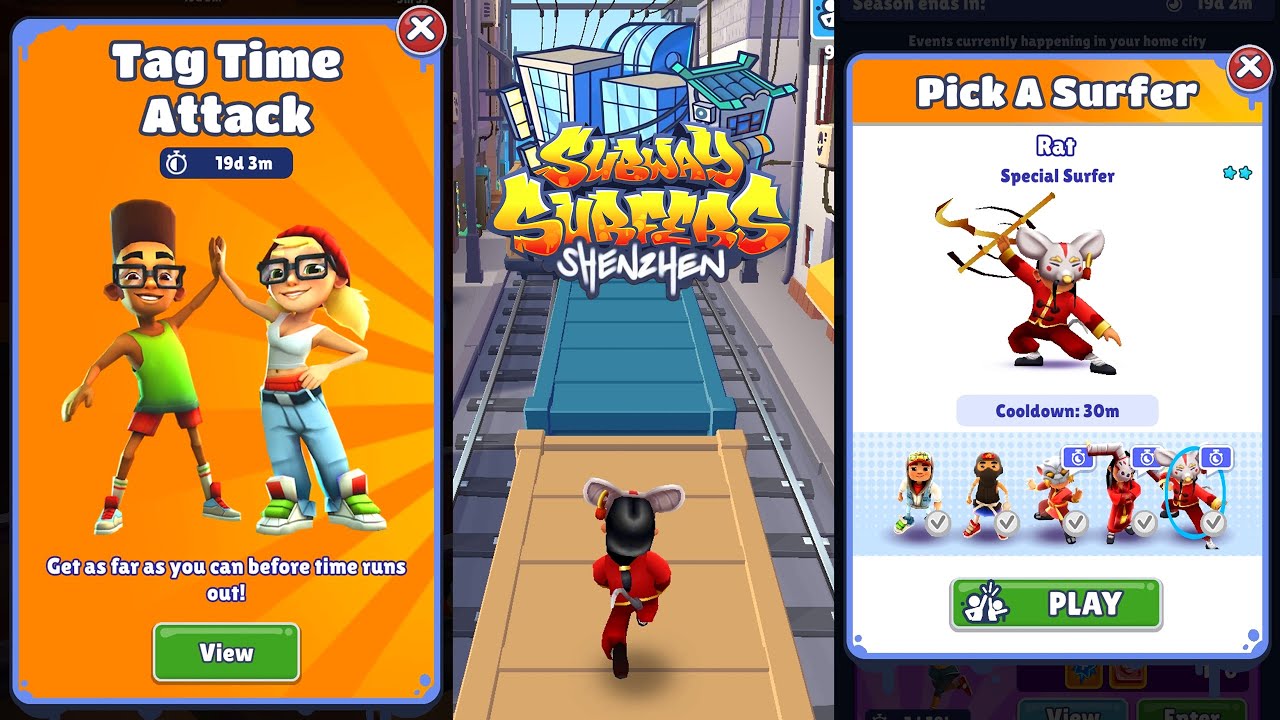 NEW TAG TIME ATTACK IN SHENZHEN SUBWAY SURFERS 2022 | RAT