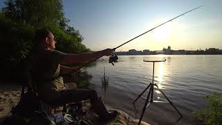 🌊Вода іде та рибка 🐠клює. Фідер в липні. Риболовля🎣 в Києві