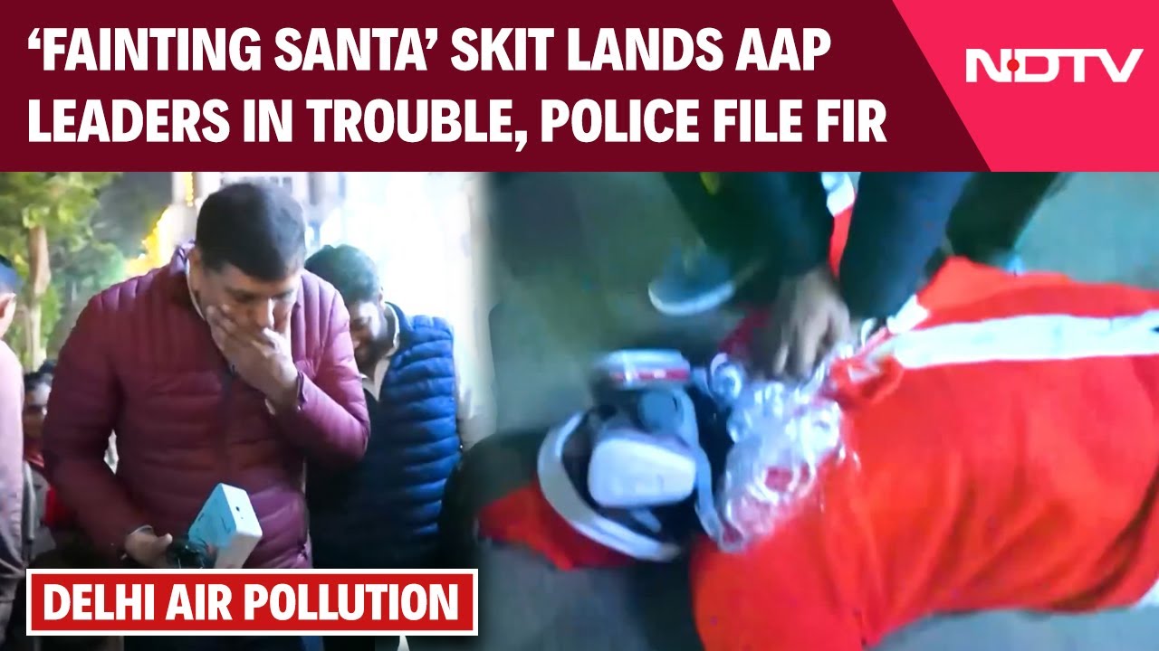 Delhi Pollution News | Case Against Saurabh Bhardwaj, Other AAP Leaders For 'Fainting' Santa Video