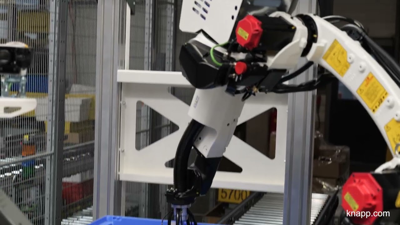 KNAPP Pick-it-Easy Robot automatiskt plock till pocket sorter system