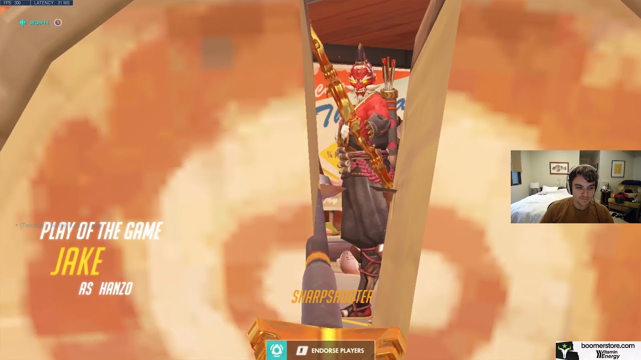 POTG! JAKE INSANE HANZO GAMEPLAY OVERWACTH SEASON 31 TOP 500