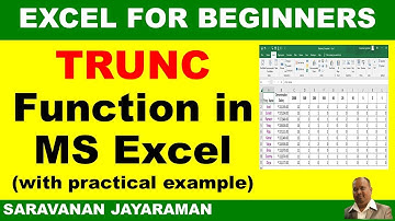 TRUNC Function in Excel | How to use TRUNC | #excel