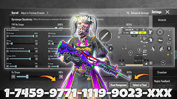 New Update 3.7⚡ Best Sensitivity code + Control Settings Pubg Mobile /Bgmi Sensitivity 2025