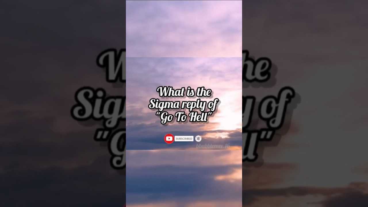 Savage reply "go to hell"........#sigma #shorts