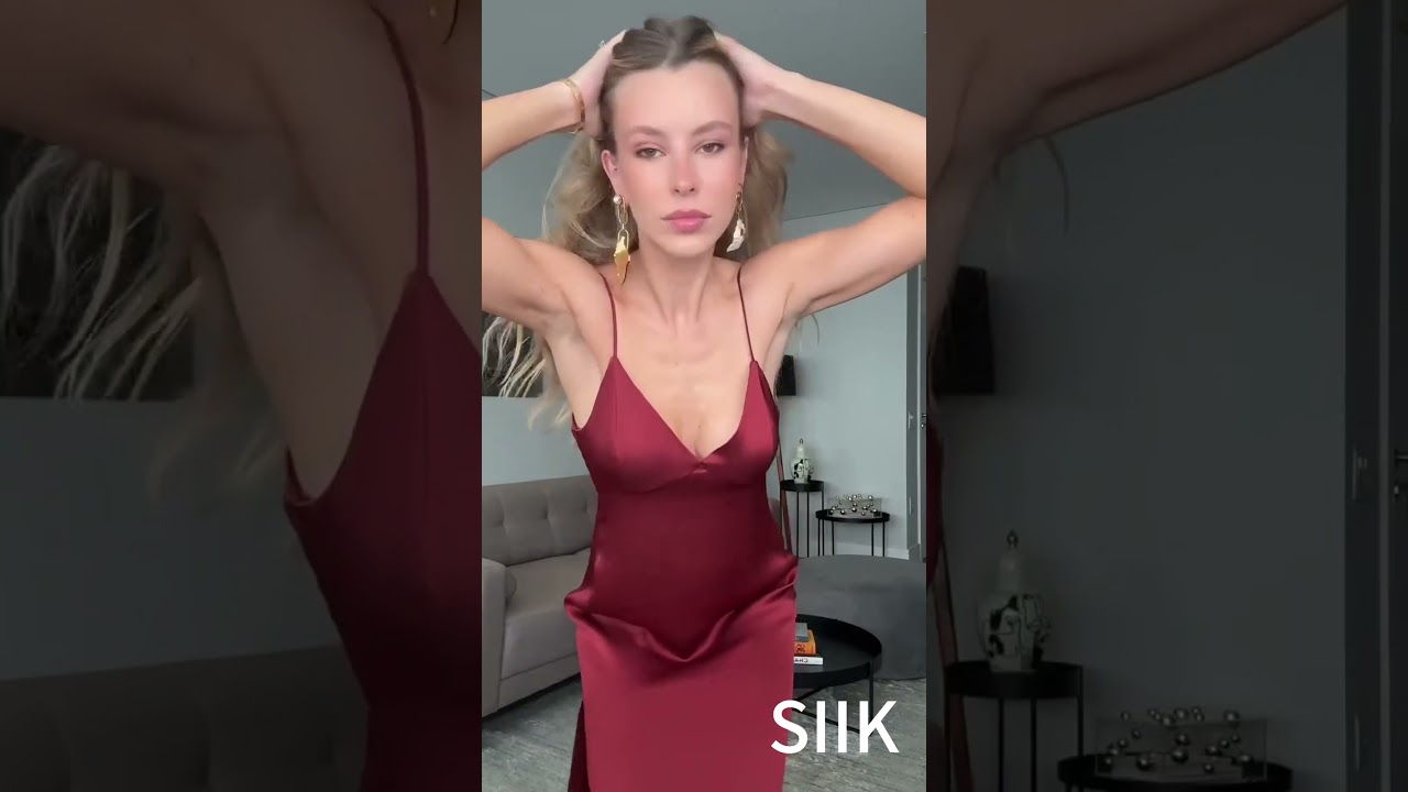 Would You Wear This Silk Slip at Home or Outside? 🤔💖