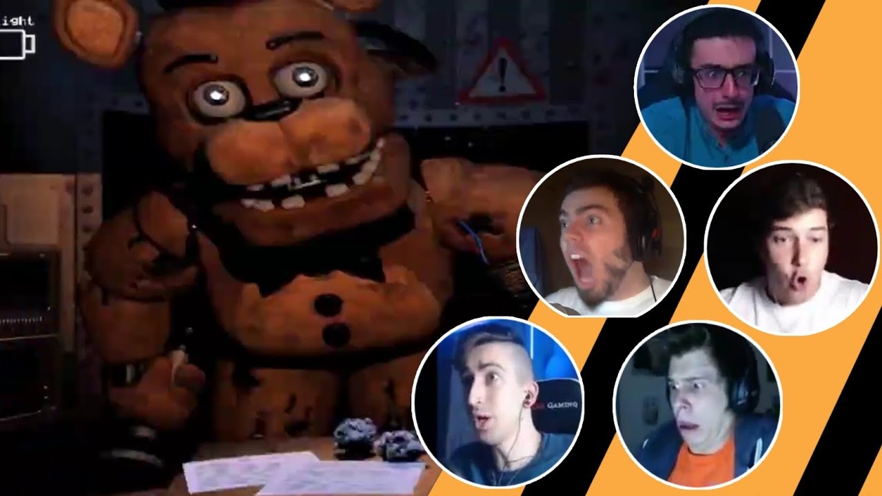 Youtubers Reaccionan a los Animatronicos Withered | Five Night at Freddy's 2