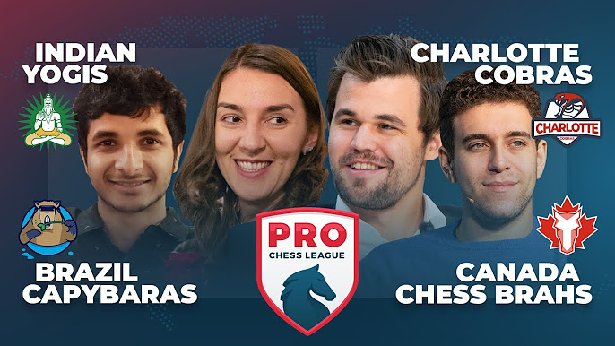Magnus Carlsen is playing with the ChessBrahs in Chess.com's Pro
