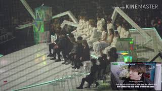 Idol reaction to bts vcr at mma2019