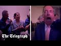 Priti Patel and Nigel Farage sing at Conservative Party conference karaoke