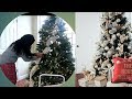 How to decorate your Christmas tree with Décor Mesh/ Ribbon| Quick &Easy ]Pt. 1 ]
