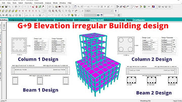 G+9 Elevation irregular building design by staad pro | Part 2 | Software | civil engineering |online
