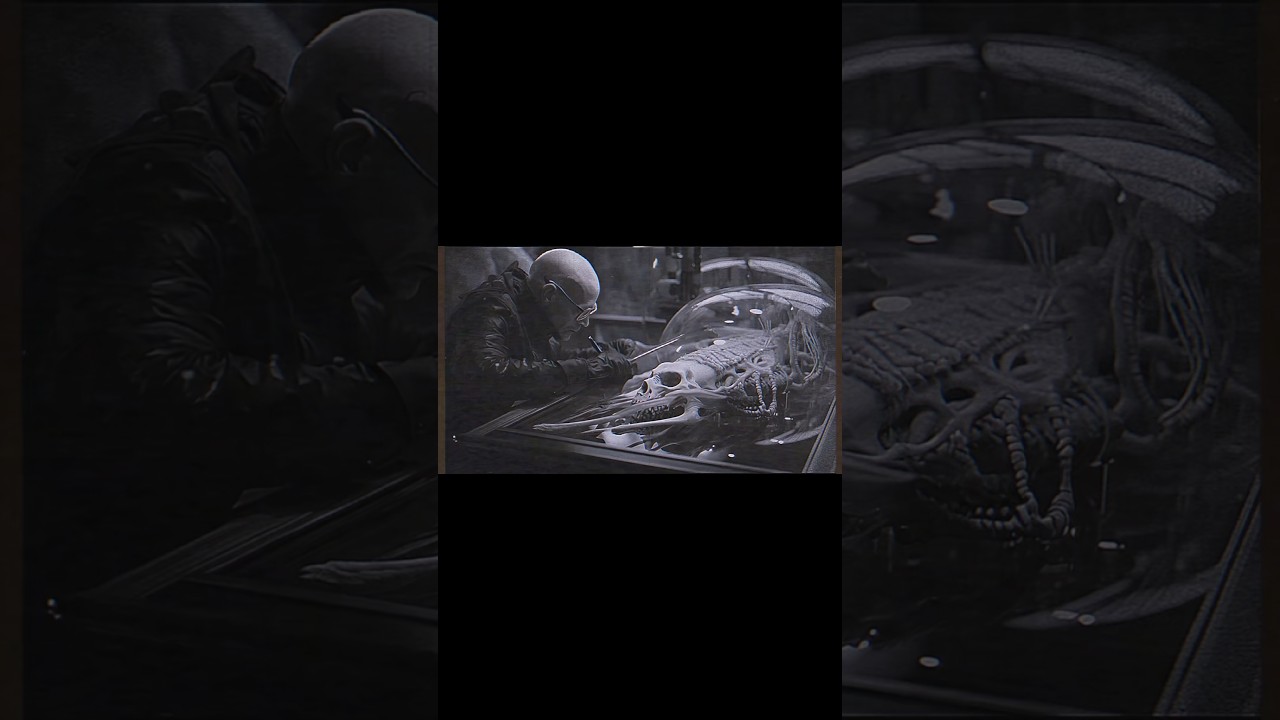 Evil Scientist study extraterrestrial remains 