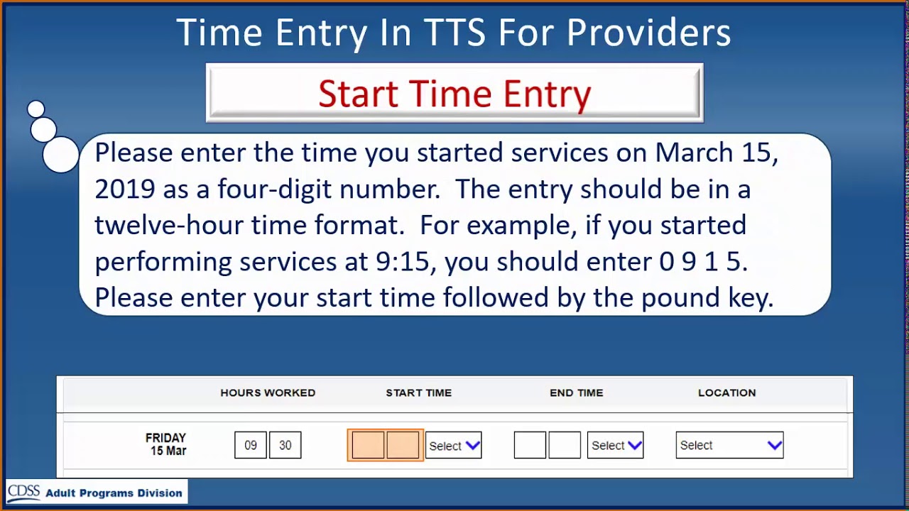 Tts Time. Sign TTS English Time Entry For Providers Video - YouTube