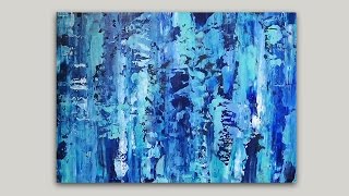 Abstract Painting in Acrylics | Smearing Paint with a Palette Knife #StudioSilverCreek