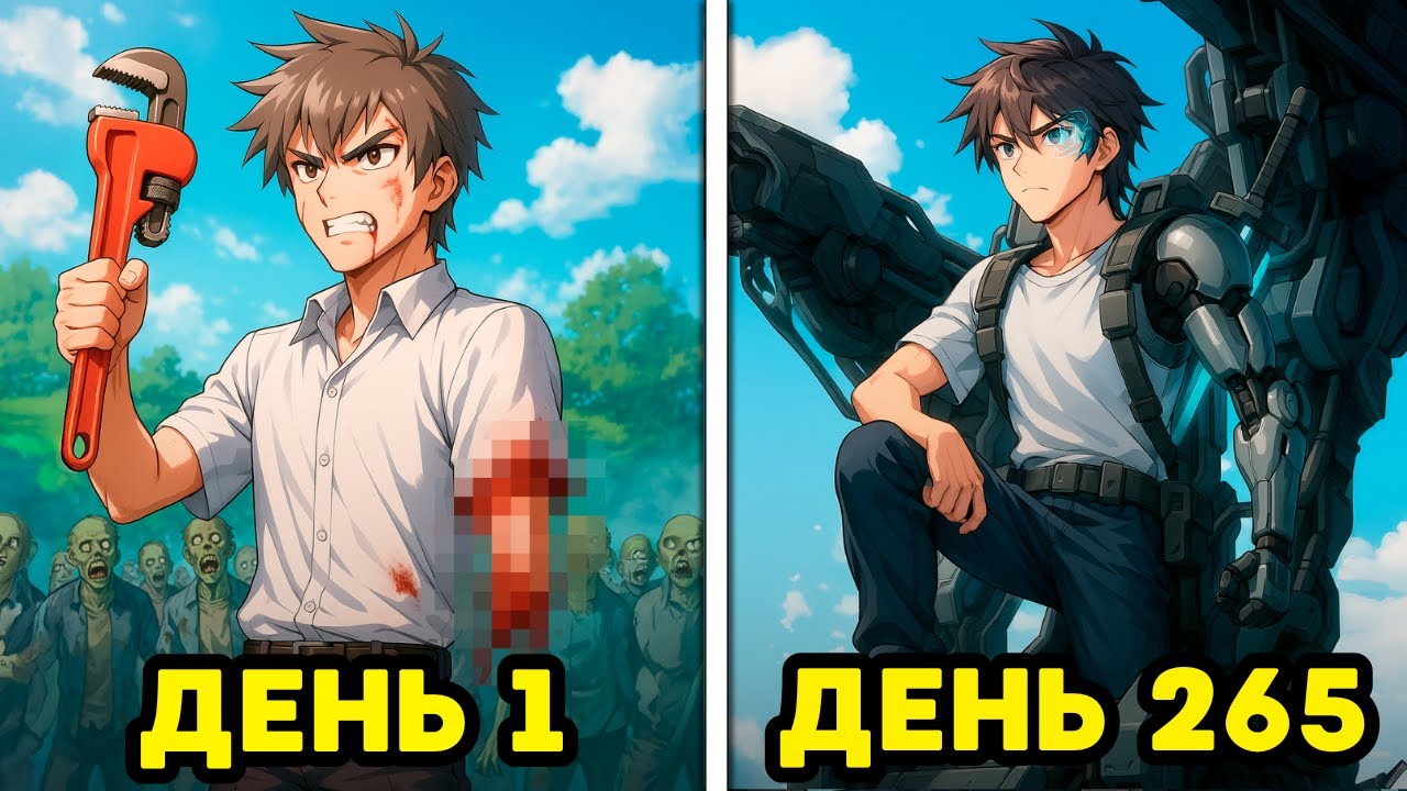 ПРОСТОЙ МЕХАНИК выжил в АПОКАЛИПСИСЕ без всяких СУПЕРСИЛ | Пересказ Манхвы