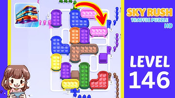 Sky Rush Traffic Puzzle Level 146 Solution Walkthrough