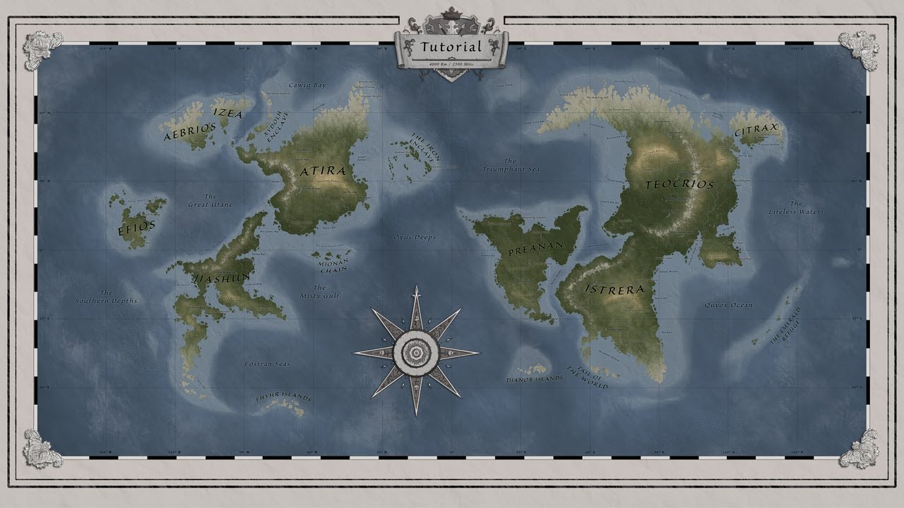 Timelapse Fantasy World Map For D D In Photoshop Youtube