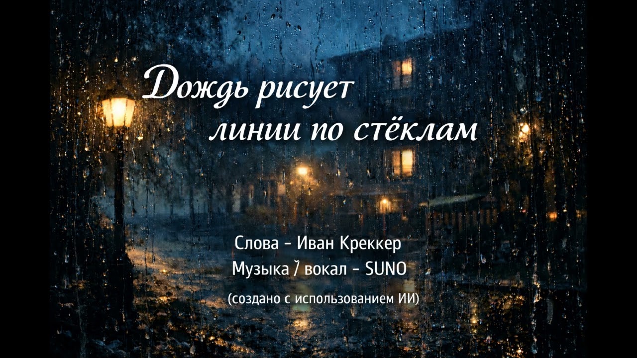 Дождь рисует линии по стёклам