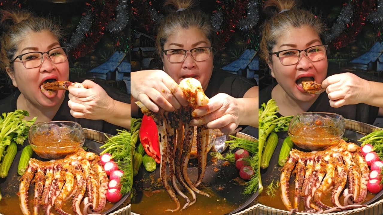 วันนี้พาทุกคนมากินหนวดปลาหมึกยักคะอร่อยสุดๆ