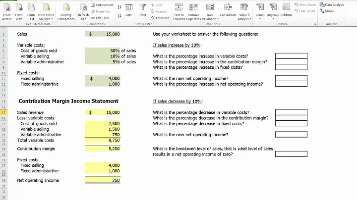 Goal Seek - Breakeven