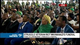 Zuma speech at the funeral of late struggle veteran Riot Mkhwanazi