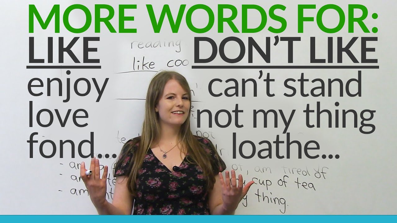 ⁣English Vocabulary: other words for LIKE and DON'T LIKE