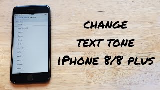A tutorial video demonstrates how to change your text tone and
notification sound on an iphone 8. same way for other apple iphones.