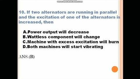 Objective questions on alternator or synchronous generators |electrical and electronics engineering