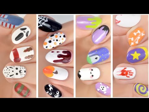 Nail Art For Halloween 🎃 Quick & Easy Last-Minute Nail Design Compilation For Halloween!