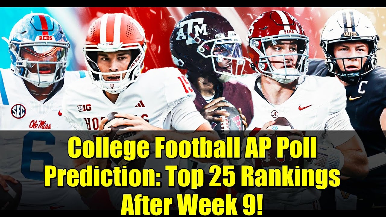 Прогноз опроса AP по студенческому футболу: 25 лучших рейтингов после 9-й недели!