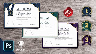 Free .PSD & .CDR : Download Disini Sertifikat Perlombaan Keren Gratis Corel Dan Photoshop