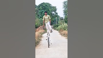 how to wheelie in cycle tutorial 17 Seconds 100 subscribe for more 100 #viral #cyclestunt #support