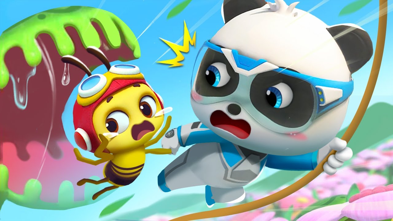 ⁣Baby Panda Rescues Honeybee | Super Rescue Team | Monster Cartoon | Kids Cartoon | BabyBus