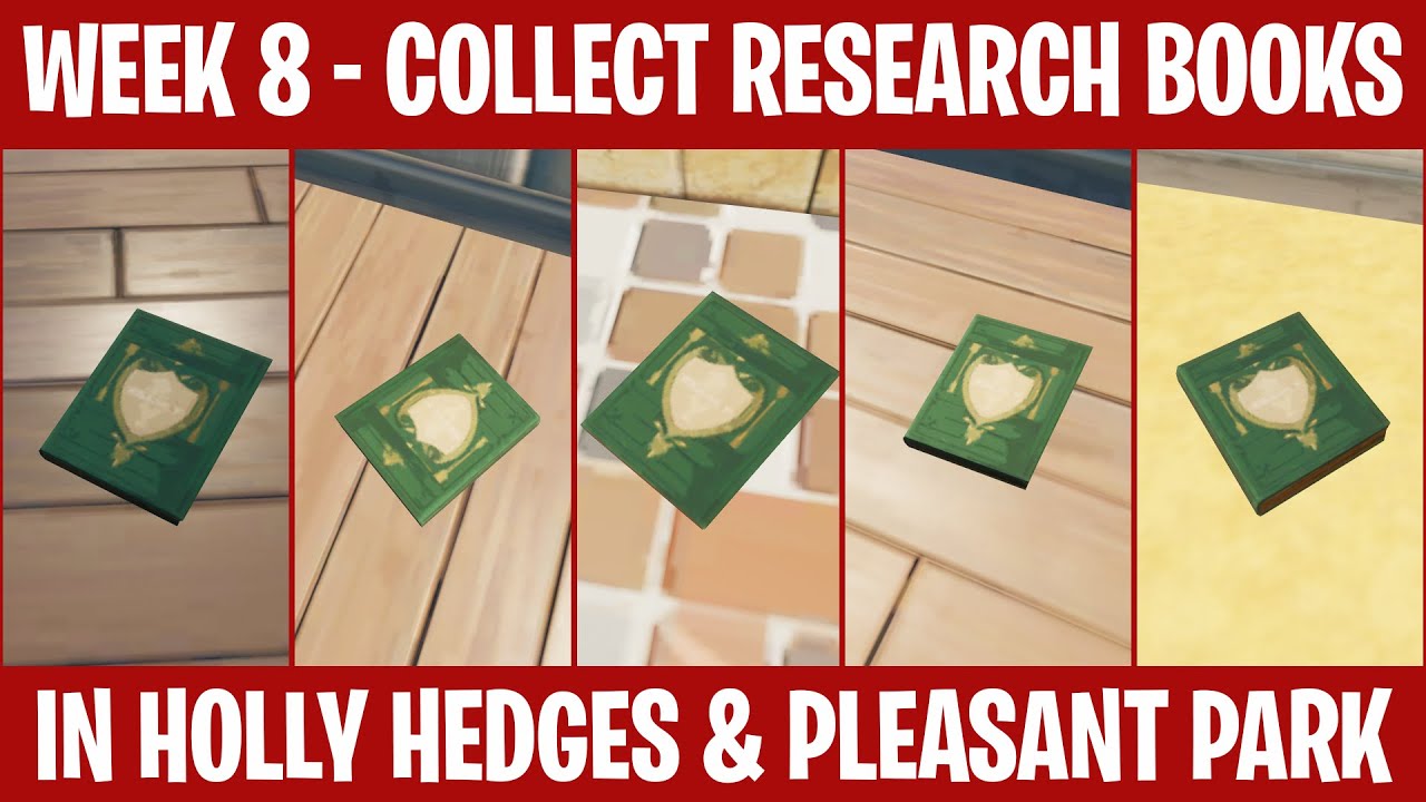 COLLECT RESEARCH BOOKS FROM HOLLY HEDGES AND PLEASANT PARK! All 8