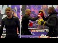 GOING NOWHERE! - CHRIS EUBANK JR REFUSES TO LEAVE THE RING AFTER SMASHING THE PADS WITH ROY JONES JR
