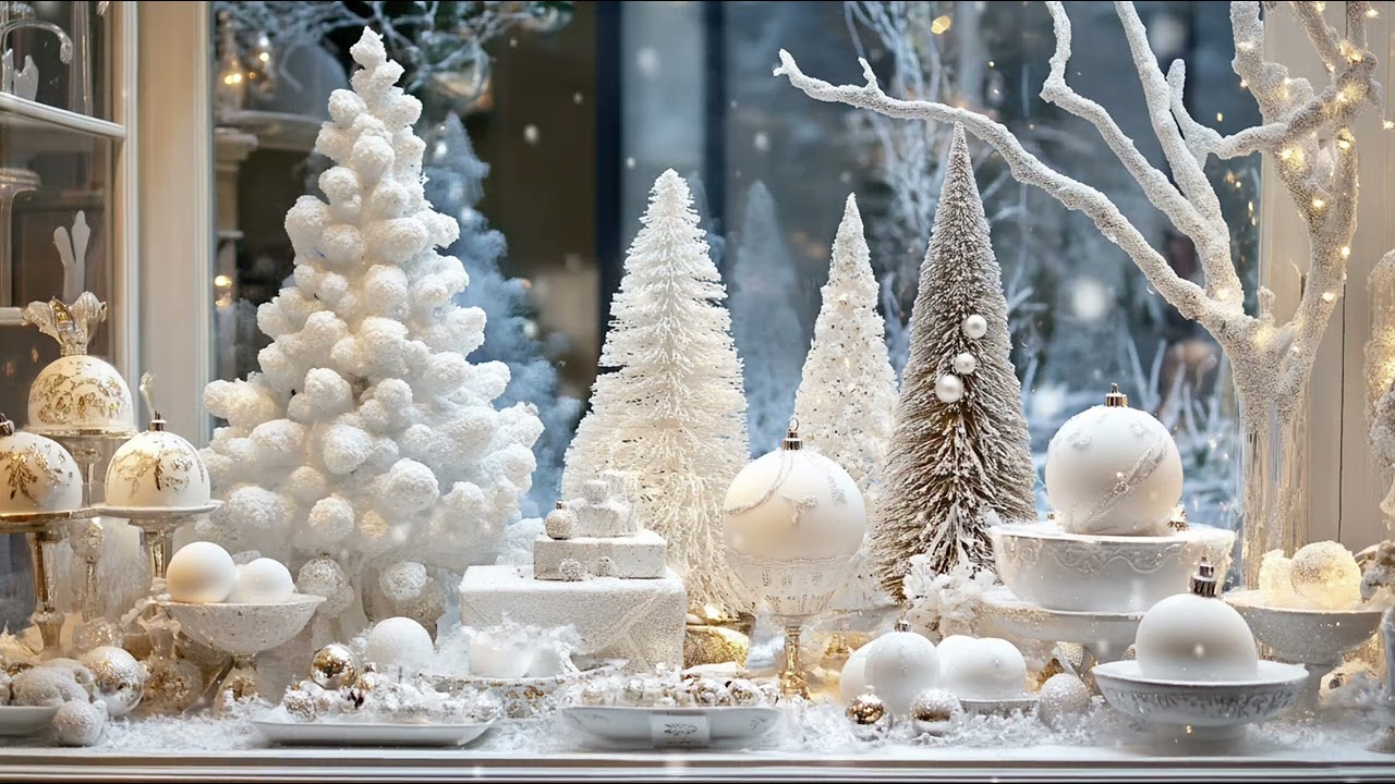 Frame TV Art Screensaver Wallpaper | White Christmas Decoration