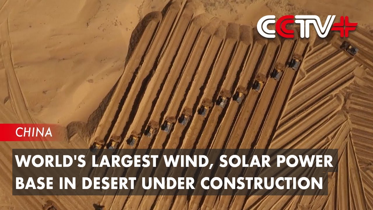 China's largest desert solar panel base in northwestern Ningxia starts  construction - Global Times