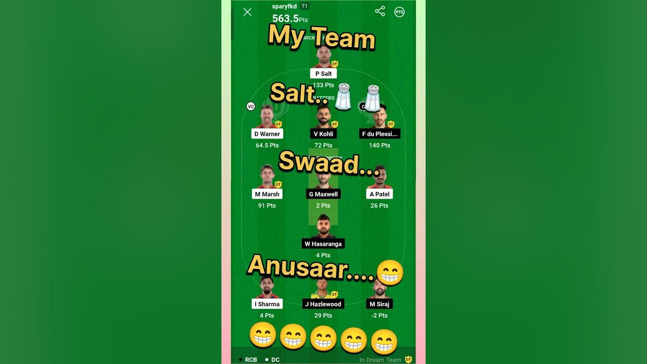 rcb-vs-dc-50th-match-i-dream-team-vs-my-team-i-ipl-2023-shorts-ipl