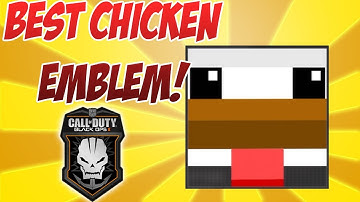 Black Ops 2 BEST Chicken Emblem Editor Tutorial (Minecraft Chicken Face COD BO2 )