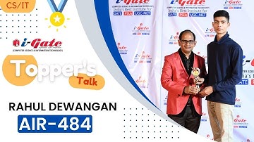 Rahul Dewangan | AIR 484 | EEE to GATE CS 2023 | 6th SEM | BIT Durg |Toppers Talk with Siddharth Sir
