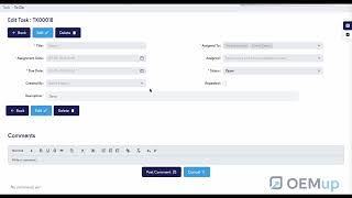 Task management &mdash; OEMup tutorial video