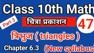 class 10th chitra prakashan math | chapter 6.3 | triangle
