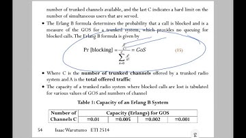 Measurement of Telephone Traffic, Erlang B and Erlang C formulas