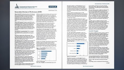 Generalized System of Preferences (GSP)