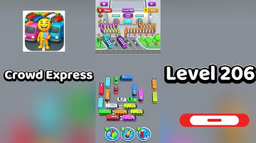 Crowd Express Level 206 Walkthrough 🚶‍♂️🧠 | Step-by-Step Guide | SolutionGuruji
