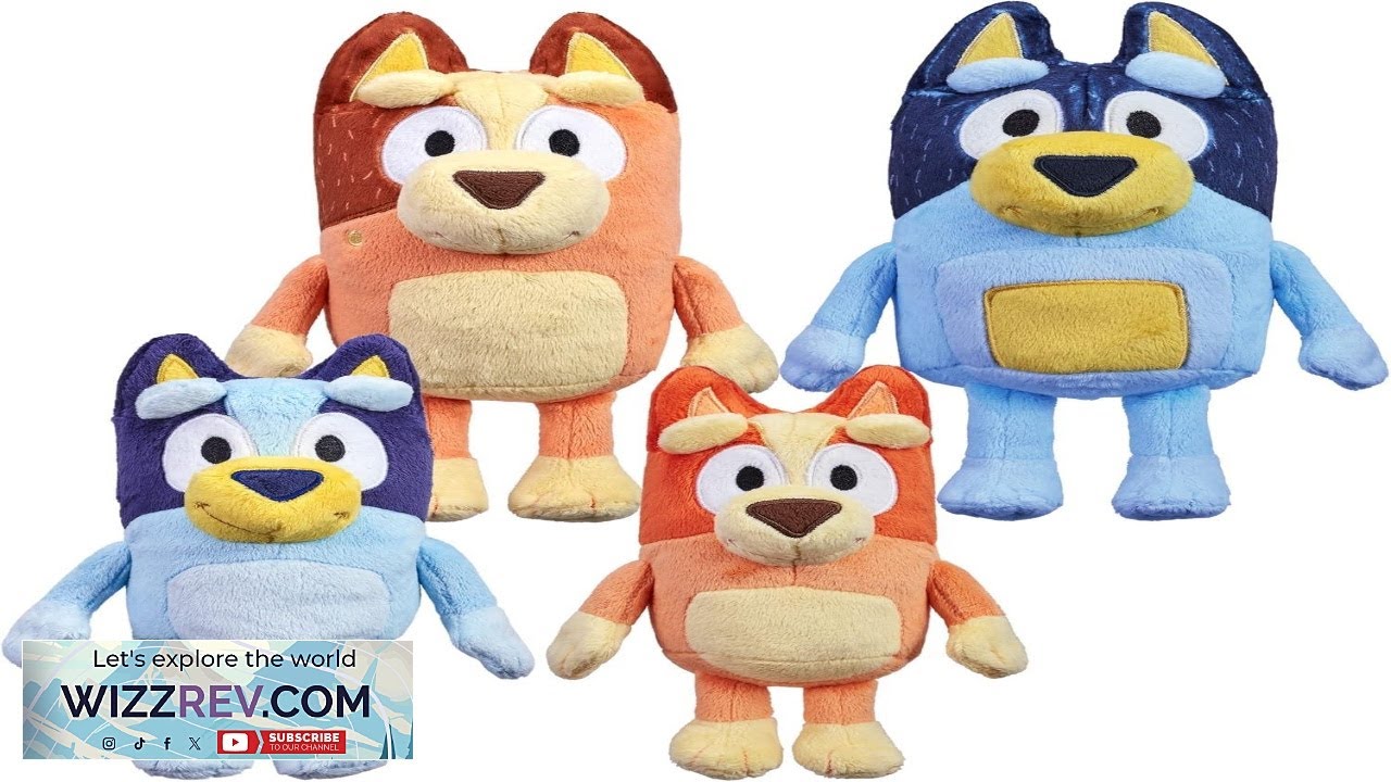 Bluey Heeler Family Plush Set 4 Plush 7-8" Figures Amazon Exclusive Review