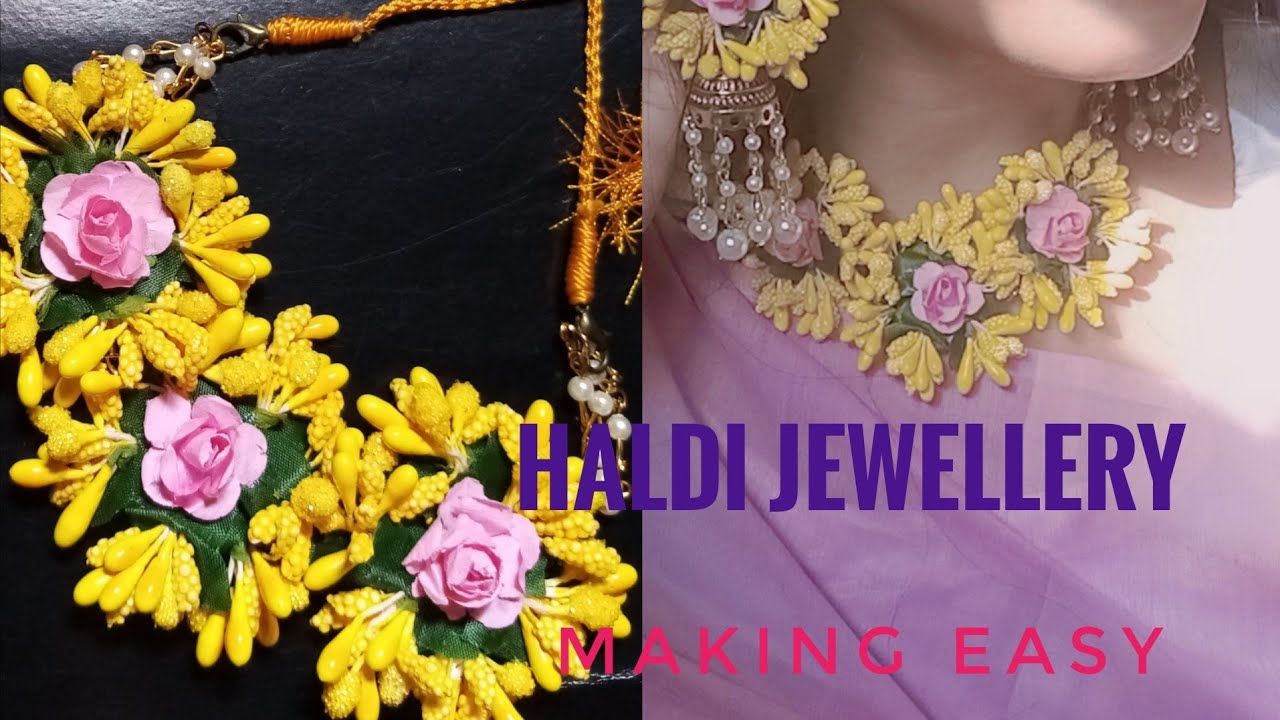 How to make floral jewellery at home floral necklace easy to make
