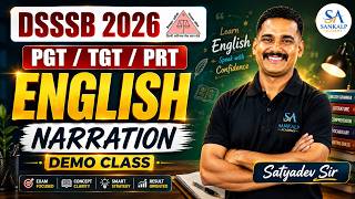 DSSSB 2026 | ENGLISH | NARRATIONS | DEMO CLASS | By Satydev Sir | NEW BATCH | SANKALP ACADEMY |
