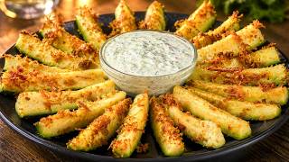Knusprige Zucchini ohne Frittieren oder Öl! Ich koche Zucchini jetzt nur noch so!