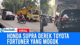 Viral Video Momen Honda Supra Derek Toyota Fortuner Yang Mogok